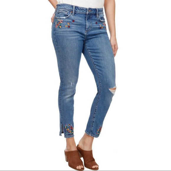 Lucky Brand Denim - Lucky Brand Ava Embroidered Skinny Jeans